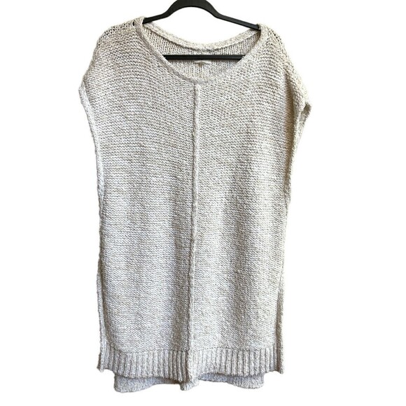 Lou & Grey Sleeveless Oversized Knit Oatmeal Pullover Sweater Size‎ M - Picture 1 of 12